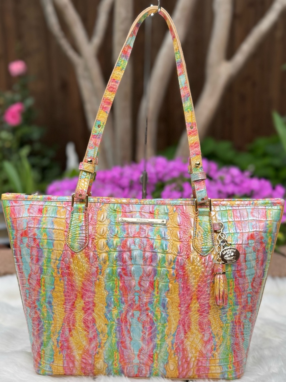 NWT Brahmin Medium Asher Saltwater Taffy Purse